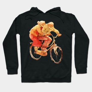 Old Couple Bicycling Hoodie